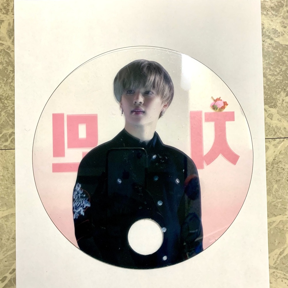Jimin BTS Plastic Transparent Hand Fan Circle Merch